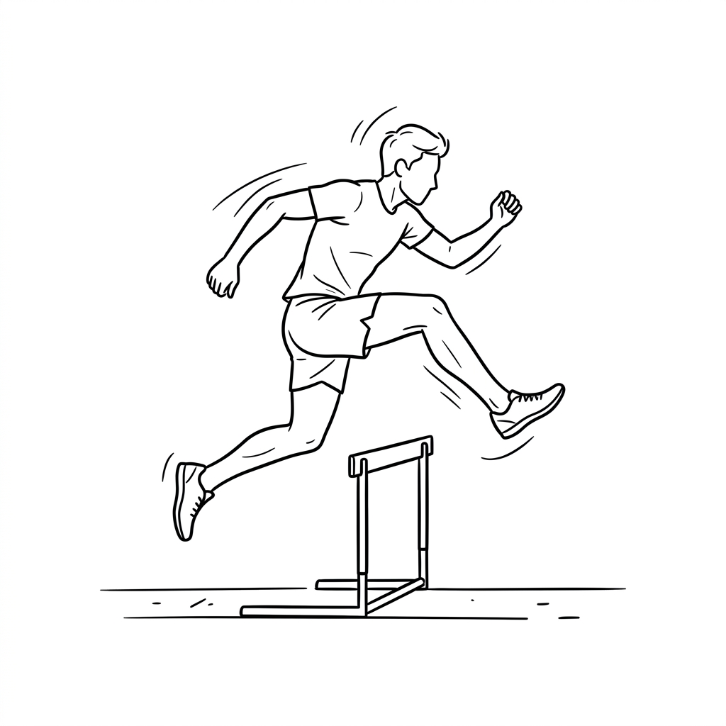 Continuous Hurdle Hops Exercise