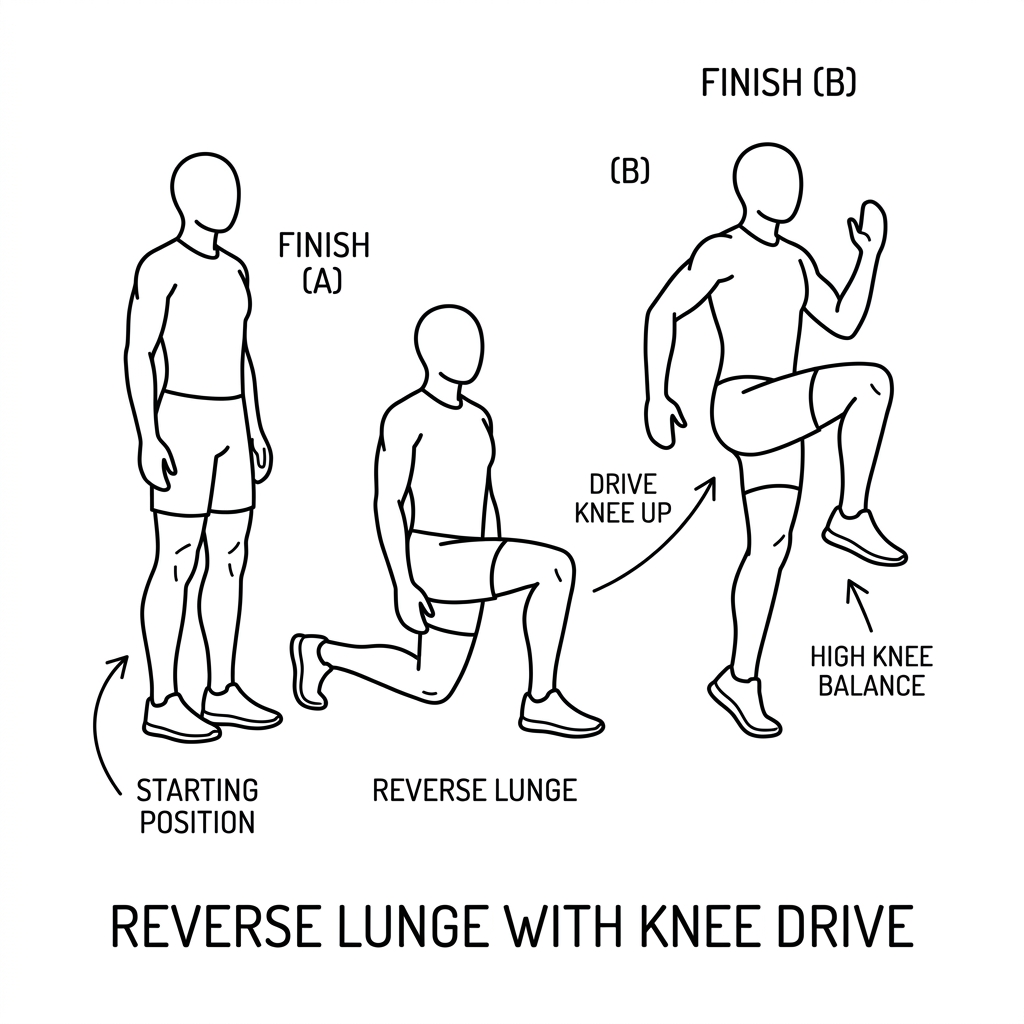 Reverse Lunge & Drive Exercise