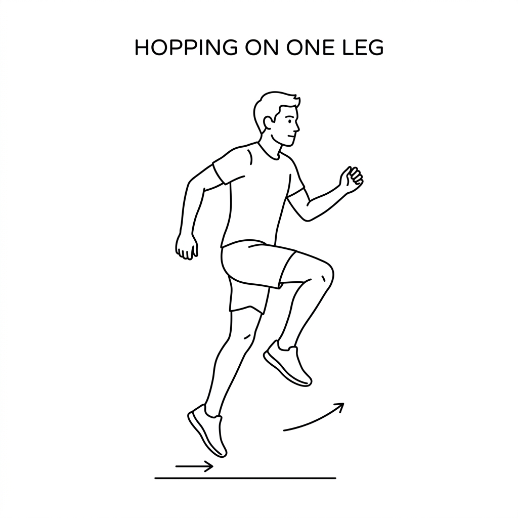 Unilateral Hops Exercise